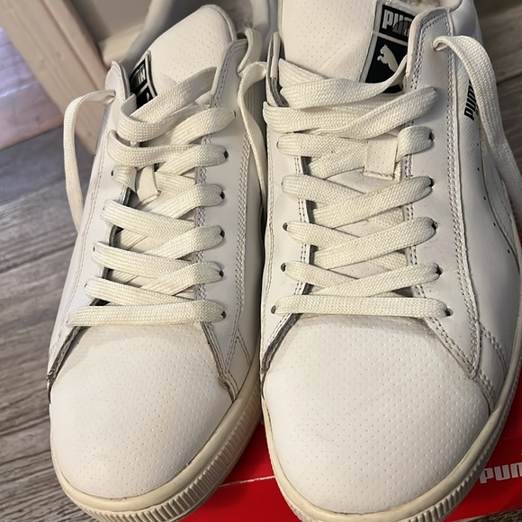 Men’s White Puma Smash v2 L Plus Sneakers - Picture 3 of 11